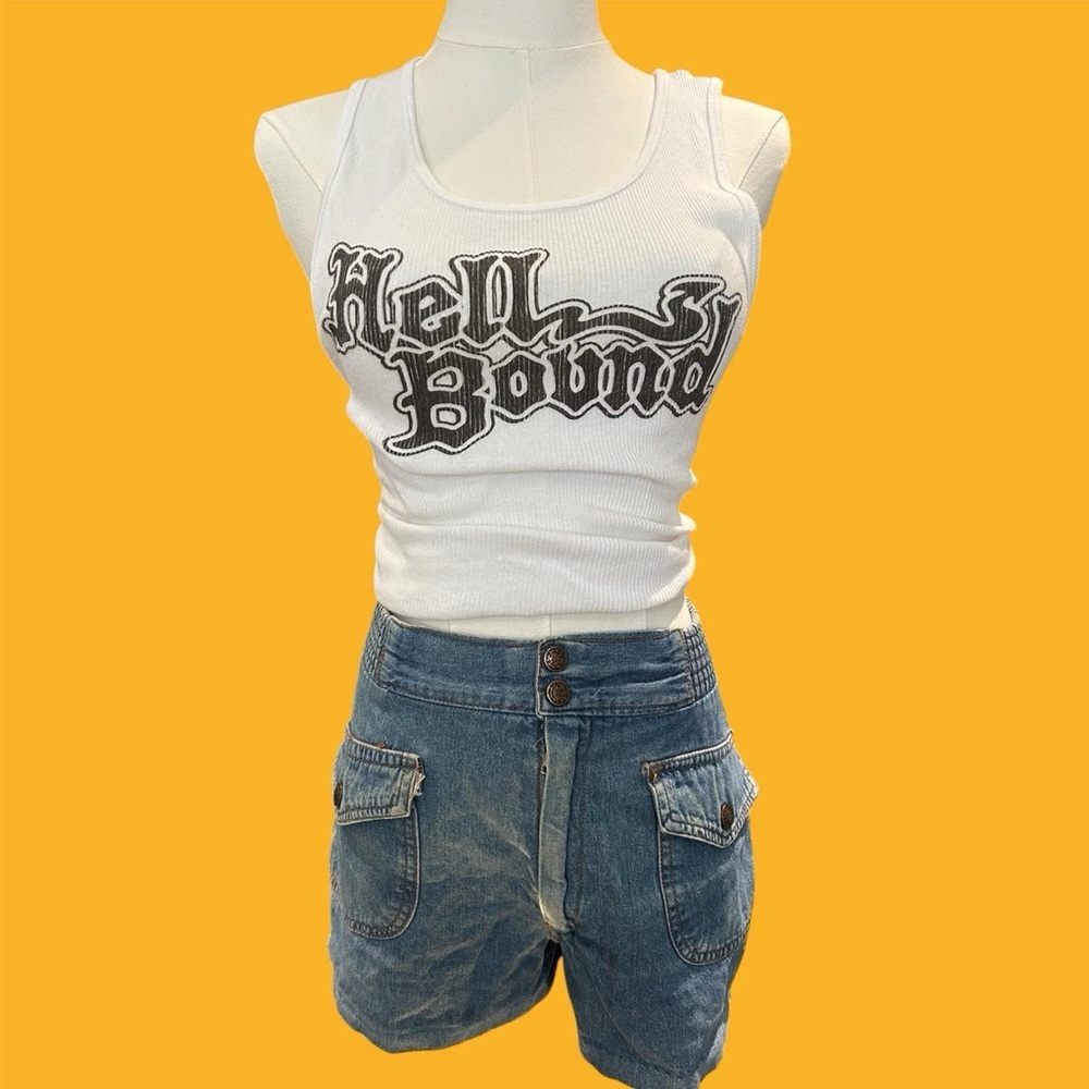Vintage 70s style hellbound vintage graphic tank